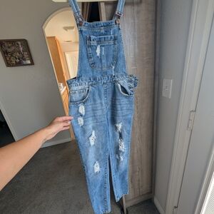 Forever 21 Blue Denim Overalls